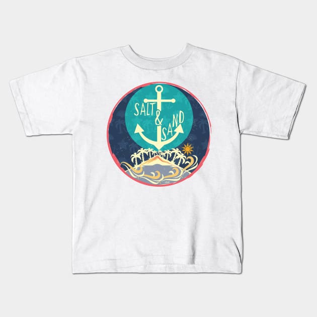 Beach Salt and Sand Kids T-Shirt by famenxt